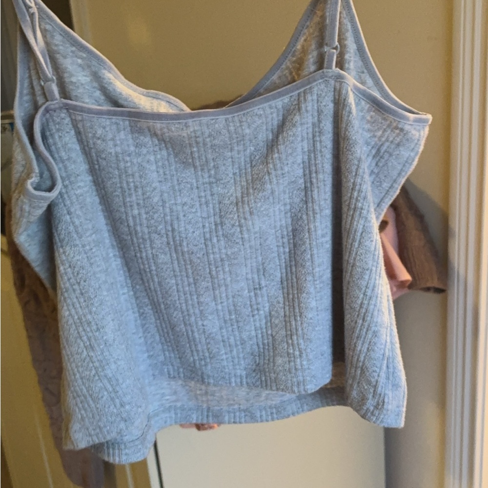 Gray Ribbed Tank Top - Picture 2 of 2